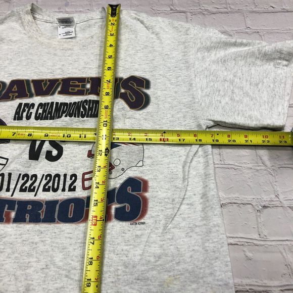 2012 NFL AFC Championship Ravens Patriots T-Shirt Tee Size Medium B187 -29C - Picture 4 of 12